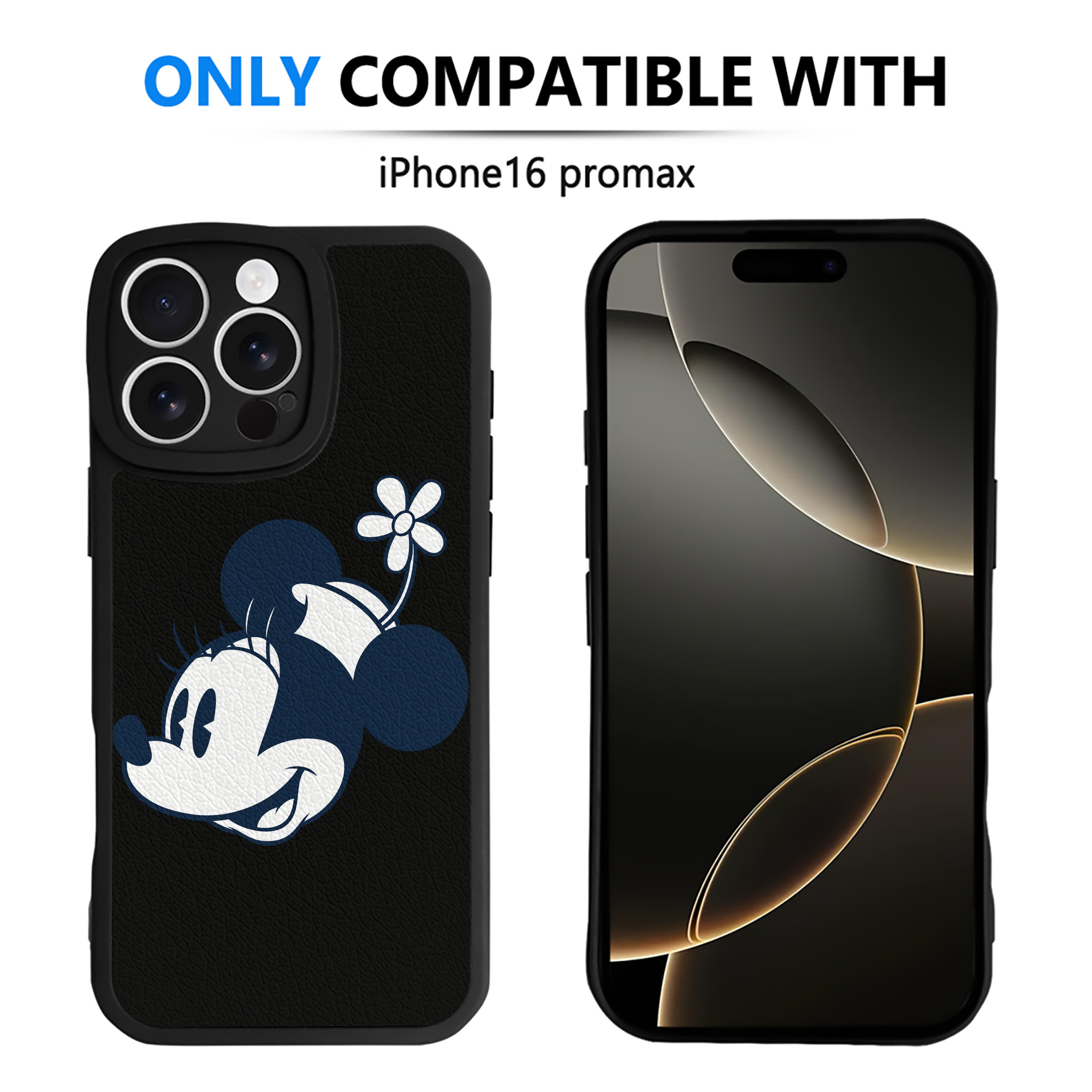 （画像用） ミッキーマウス Mickey Mouse 【iPhone 16シリーズ対応】シリコンスマホケース（レザー調） 材質：シリコン